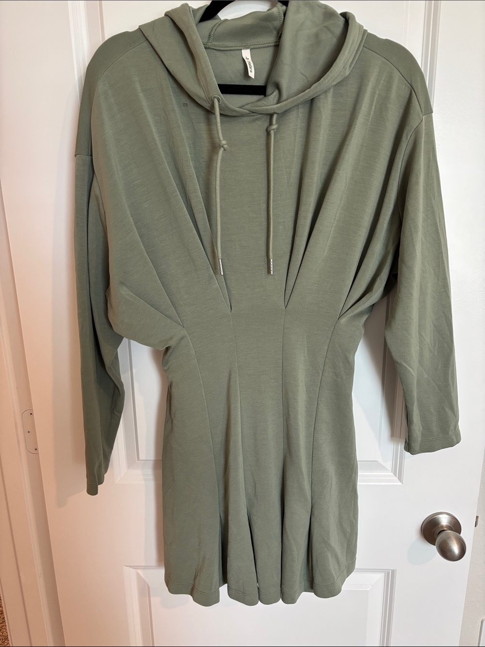 HALARA Olive Green Hoodie Dress